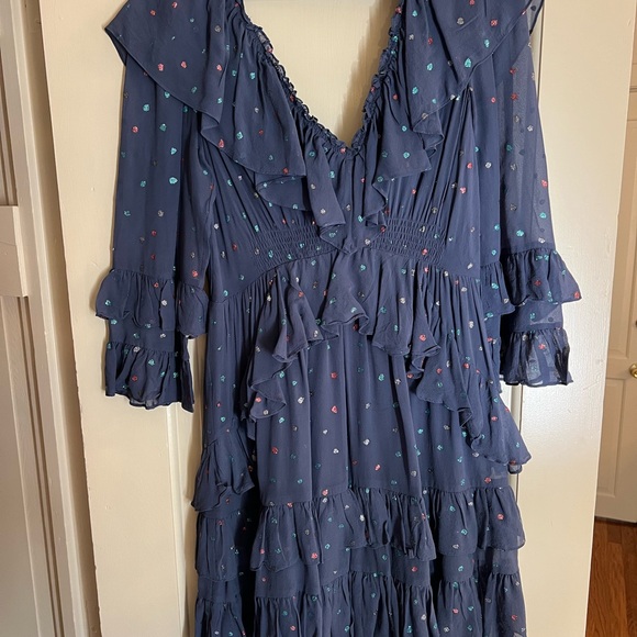 REBECCA TAYLOR Glitter Gem Chiffon Dress size 6 - Picture 3 of 3